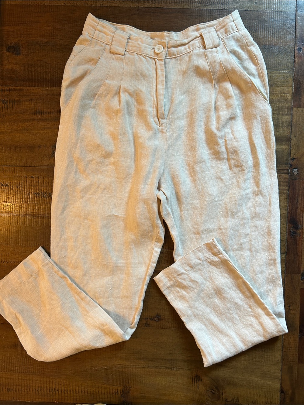 American Apparel Light Beige Linen Chinos